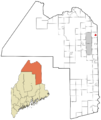 Aroostook County Maine incorporated and unincorporated areas Limestone (CDP) highlighted