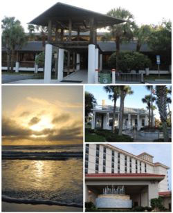 Images top, left to right: City Hall, sunrise at the beach, Adele Grage Cultural Center, One Ocean Resort