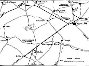 Bapaume map, August 1918
