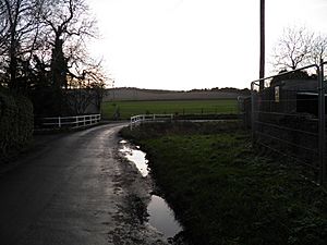 Bockhampton Road leading to abandoned village of Bockhampton, Berkshire