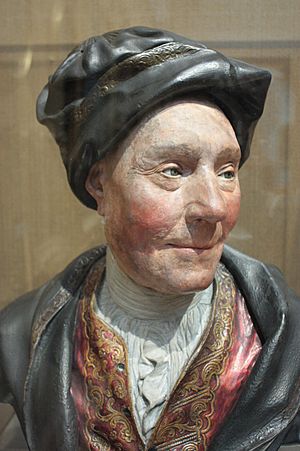Colley Cibber c.1740, painted plaster bust, National Portrait Gallery, London