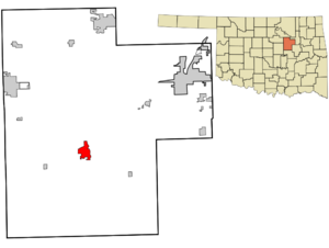 Location within Creek County, and the state of Oklahoma