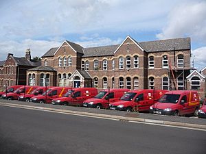 Dorchester, mail vans at the sorting office - geograph.org.uk - 1477285
