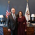 Douglas Emhoff and Kamala Harris at VP Office on 2021 Valentine's Day