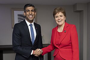 First Minister Nicola Sturgeon meets with Prime Minister Rishi Sunak in Blackpool