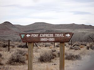 Fort Churchill and Sand Springs Toll Road Pony Express Sign