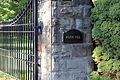 Gate to Wilpen Hall, Sewickley Heights, Pennsylvania, 2012-09-11