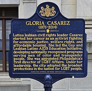 Gloria Casarez Pennsylvania state historical marker