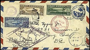 Graf Zeppelin stamps on cover 1930