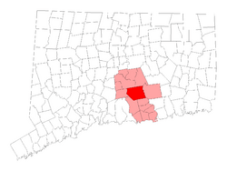 Location in Middlesex County, Connecticut