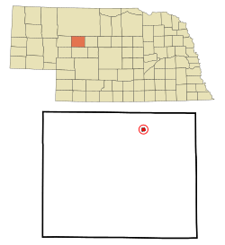 Location of Mullen, Nebraska