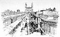 Hyderabad street with Charminar India 1890