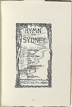 Hymn to sydney Moffitt 1899