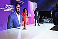 Jameel McClain with Megan Rivers at CIAA Welcome Reception in Baltimore (22 February 2023)