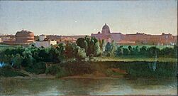 Jean Baptiste Camille Corot - Vista del Castel Sant'Angelo