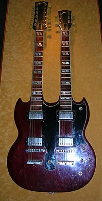 Jimmy Page's double-neck Gibson guitar, Hard Rock Cafe Hollywood
