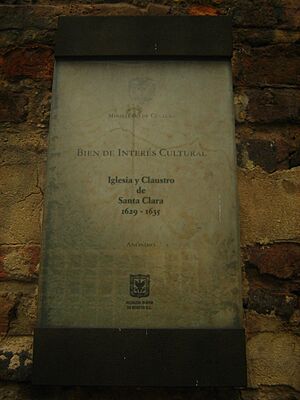 Letrero Iglesia Santa Clara