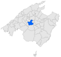 Localització de Sencelles respecte de Mallorca