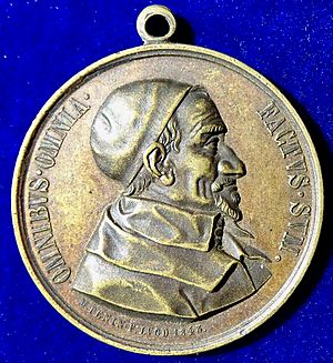 Lyons, France, Religious Medal of St Vincent de Paul 1843 by Artist Marius Penin, obverse