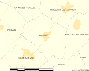 Map commune FR insee code 62185
