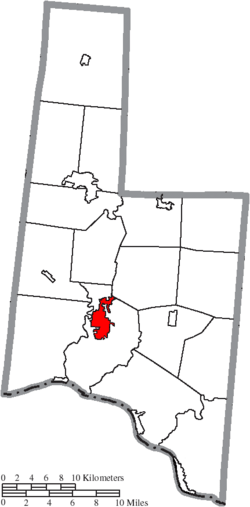 Location of Georgetown in Brown County