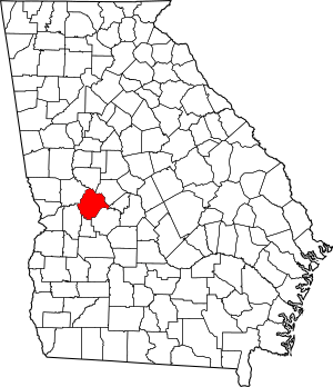 Map of Georgia highlighting Taylor County