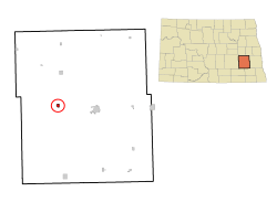 Location of Sanborn, North Dakota