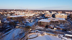 Naperville winter aerial