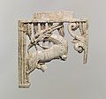 Openwork furniture plaque with a grazing oryx in a forest of fronds MET DP110622