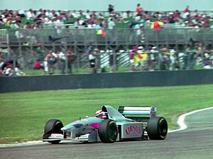 Paul Belmondo - Pacific PR01 at the 1994 British Grand Prix (32162214940)