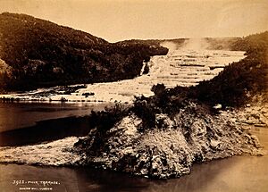 Pink and White Terraces, New Zealand; terraced thermal pools Wellcome V0038492