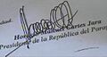 Presidente H. Cartes firma