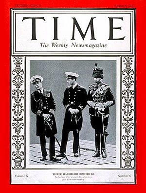 Princes Edward, Henry, and George Time cover 1927