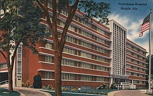 Providence Hospital Mobile AL postcard