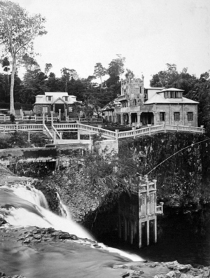 Queensland State Archives 1332 Paronella Park from the top of Mena Creek Falls Innisfail c 1935