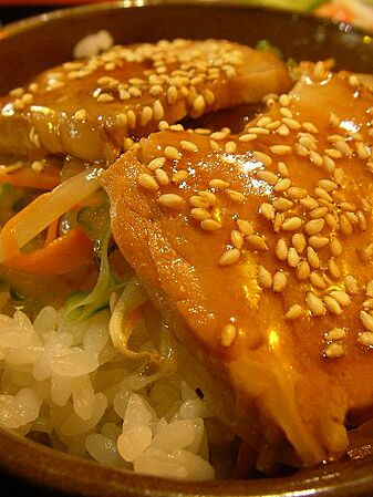 Rafute on rice by jetalone in Ginza, Tokyo