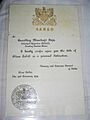 Sanad of Khan Sahib D M Raja