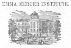 Sketch of the Emma Mercer Institute, c. 1868