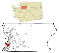 Location of Lake Stickney, Washington