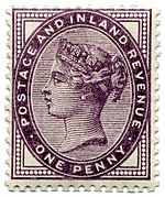 Stamp UK 1881 1p 16dots