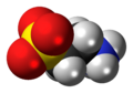 Taurine zwitterion spacefill