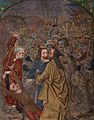 The Betrayal Peter raises his sword; Judas hangs himself (f. 45v) Cropped