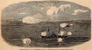 The Bombardment of Fort Anderson, February 11, 1865 - Harper's weekly (1865) (14577919368) (cropped)