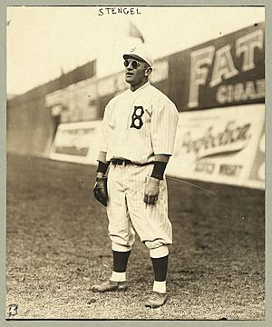 The Library of Congress - (Casey Stengel, full-length portrait, wearing sunglasses, while playing outfield for the Brooklyn Dodgers) (LOC)