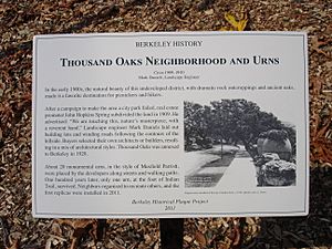 Thousand Oaks Neighborhood and Urns Plaque (2011)