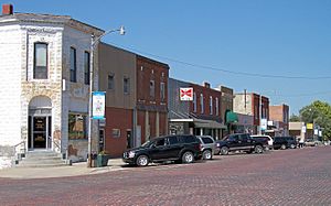 Troy business district with brick street (2006)