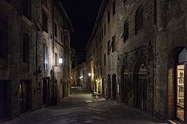 Via San Giovanni - San Gimignano, Siena, Italy - March 24, 2016 01