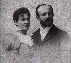Wedding photo of Auguste and Bernhard Mayer 1897