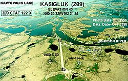 Aerial photograph of Kasigluk