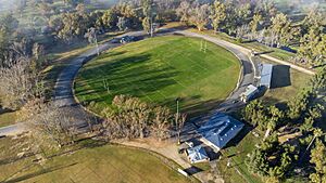 Aerial view of Anzac Park Oval in Gundagai (1)